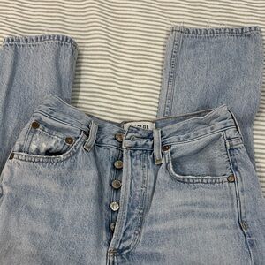 Agolde Light Blue Straight Leg Jeans
